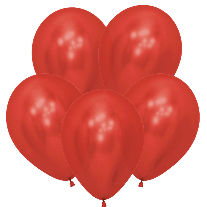 S 12"/30 см. Зеркальные шары Рефлекс Красный/ 50 шт./(Колумбия)