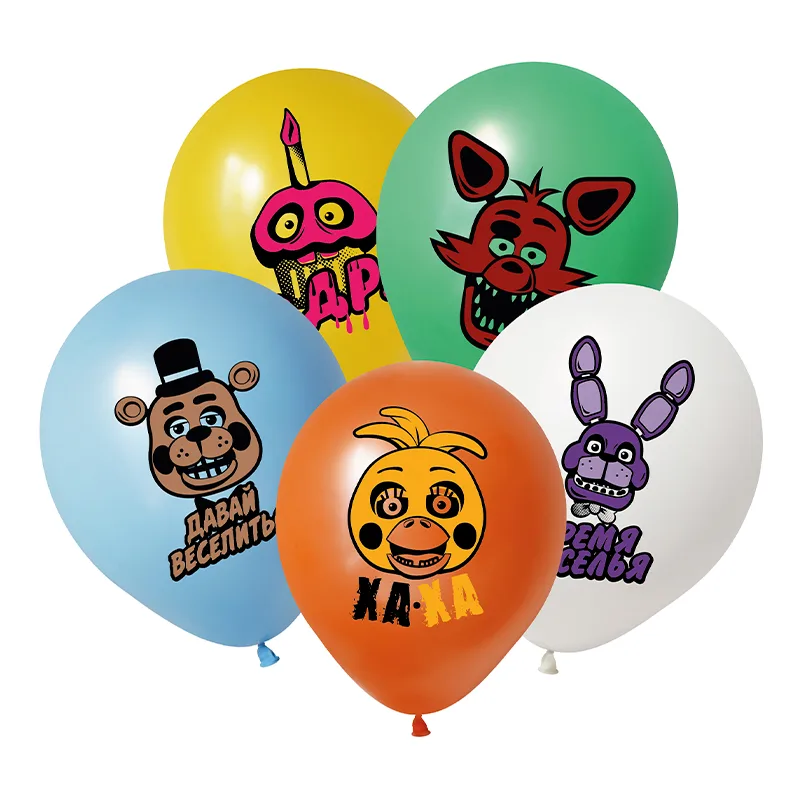 К 12"/30см Друзья Фредди, Ассорти Пастель 2 ст., 50 шт.(Китай)