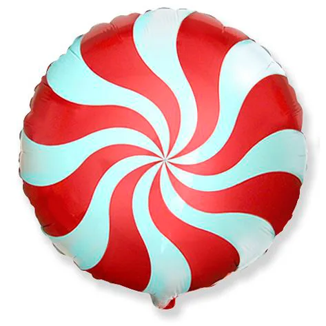 К 18"/46см Круг, Леденец (красный)/1 шт./ Китай