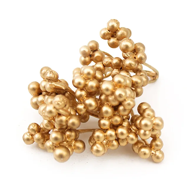 Гроздья ягод искусственные Золотые 0,6*0,8 / 12 шт.