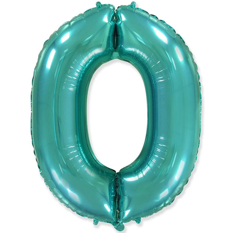 И 40"/102см Цифра "0",Тиффани, в упаковке / 1 шт (Испания)