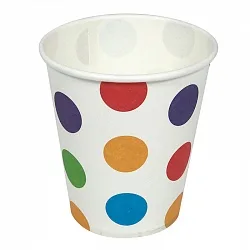 Стаканчики, Разноцветные точки, 180мл., 6 шт.