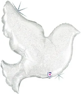 G 34"/85см Голубь, Серебро, Голография, 1 шт. (США)