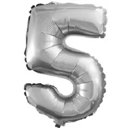 F 16"/41 см  Цифры "5" Серебро / 1 шт. / Китай