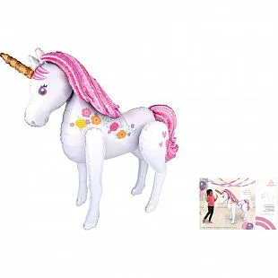 А 46"/106 см Ходячая фигура, Единорог, в упаковке, 1 шт. (США)