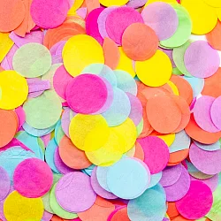 Конфетти тишью, Круги, Разноцветный,  бумага, 2,5 см., 50гр.