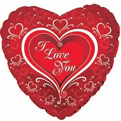 И 31"/79см  Сердце Я Люблю Тебя элегант / 1 шт / (Испания)
