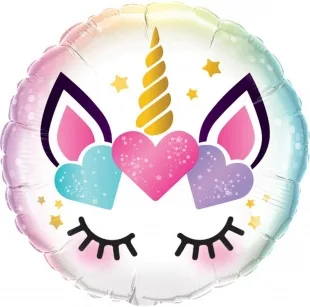 F 18"/46см Круг, Нежный единорог, 1 шт.  / 1 шт./ (Китай)