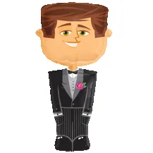 А 50''/127 см  Ходячая Фигура, Жених, 1 шт./ Anagram