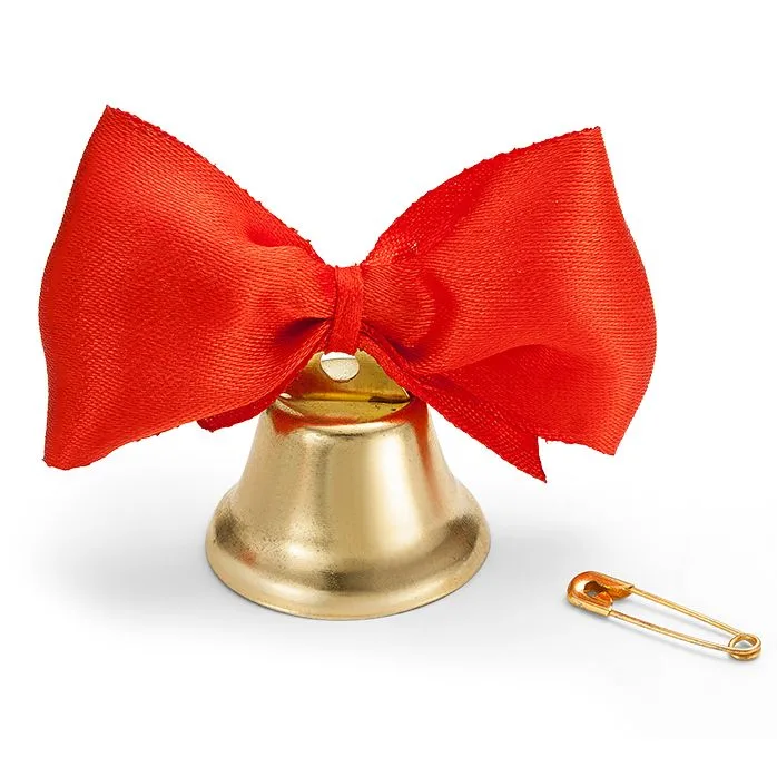 Колокольчик для выпускника с красным бантом 10шт.
