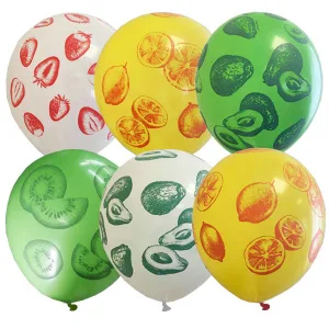 М 12"/30см Фрукты, Ассорти, Пастель, 25 шт. (Мексика)