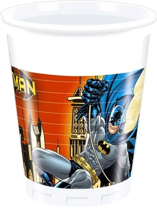 Стаканы пластиковые 200 мл "Бэтмен" / набор 8 шт. /