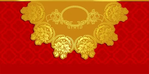 Конверт Без надписи! Красный с золотом(10 шт.)