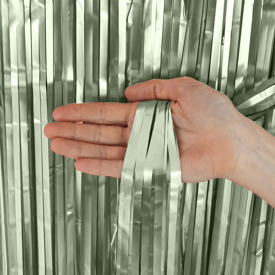 Занавес Дождик Зеленый, Матовый, 100*200 см, 1 шт.