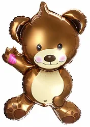 F 14"/36см Плюшевый мишка, Коричневый? 1 шт. ( Китай)