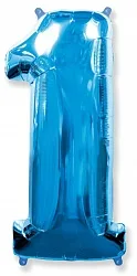 И 40"/102см Цифра "1", Синий, / 1 шт (Испания)