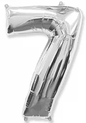 И 40"/102см Цифра "7", Серебро, / 1 шт (Испания)
