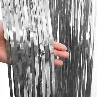 Занавес "Дождик" Серебряный 3 м*1 м / 1 шт. /