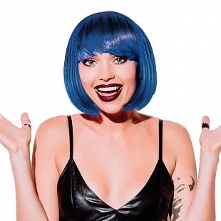 Парик "Каре" Черно-синий