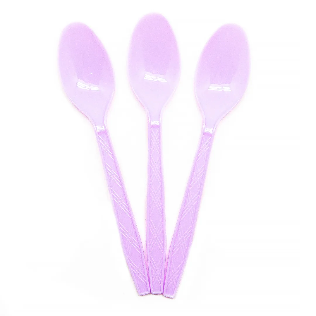 Ложки, Сиреневый, 15 см, 10 шт.