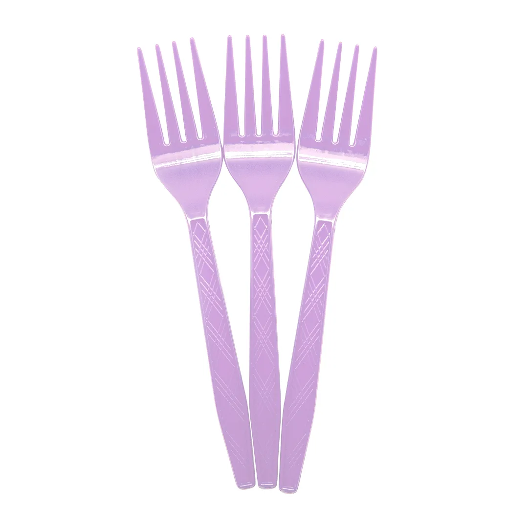 Вилки, Сиреневый, 15 см, 10 шт.