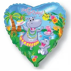 И 18 Сердце Танцующий бегемотик / 1 шт / (Испания)