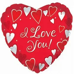 С 18"/46см Сердце Я тебя Люблю, красный / 1 шт / (США)