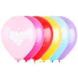 Т 12" Свадебное ассорти (5 дизайна) Ассорти Пастель 2 ст. / уп. 100 шт. / Турция