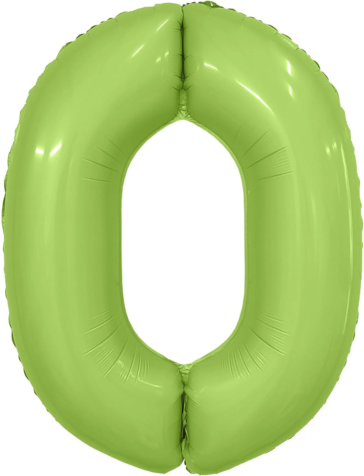 Р 40"/102см Цифра "0" Фисташка, Сатин,  Slim в упаковке / 1 шт / (Россия)