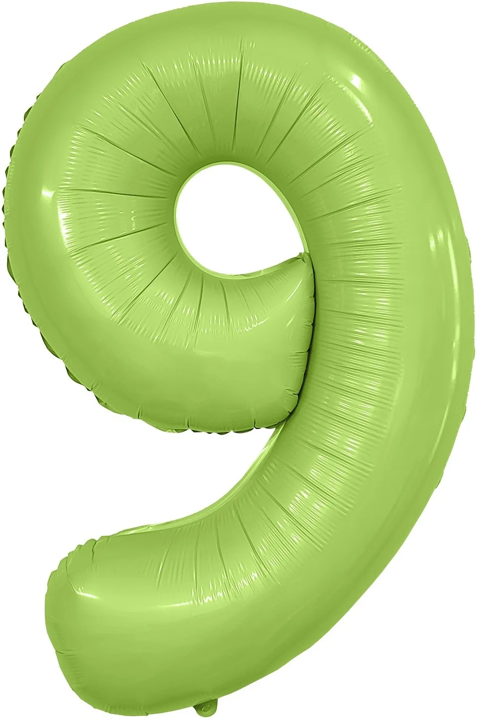 Р 40"/102см Цифра "9" Фисташка, Сатин,  Slim в упаковке / 1 шт / (Россия)