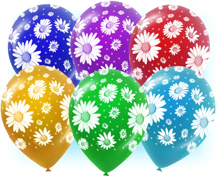 М 12"/30см  Пастель Ромашка 5ст. / уп. 50шт.