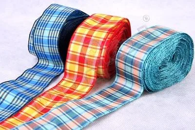 Лента декоративная Шотландка 4,5смх20м (50 синий)