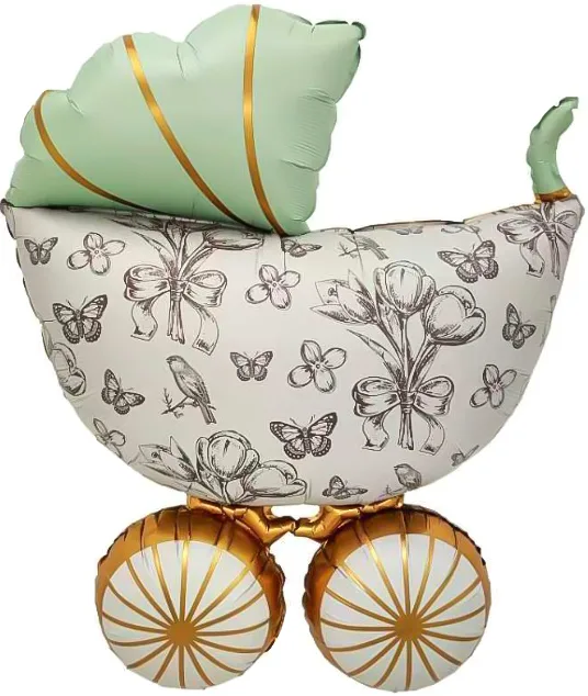 F 36"/91см Коляска Ретро, Сатин, 1 шт.(Китай)