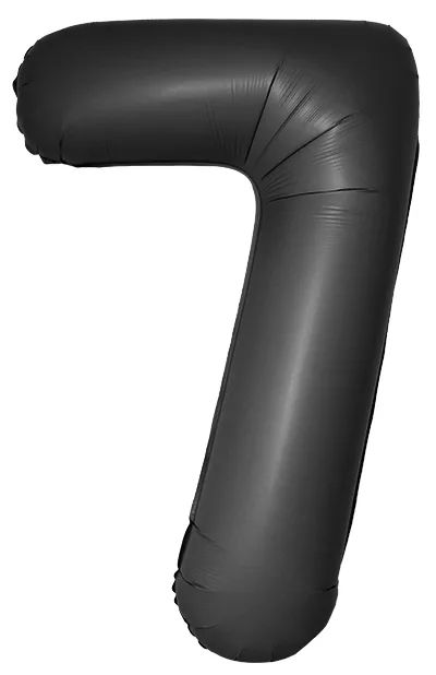 И 40"/102см Цифра, 7, Slim, Черный, Сатин, 1 шт. в уп.(Испания)