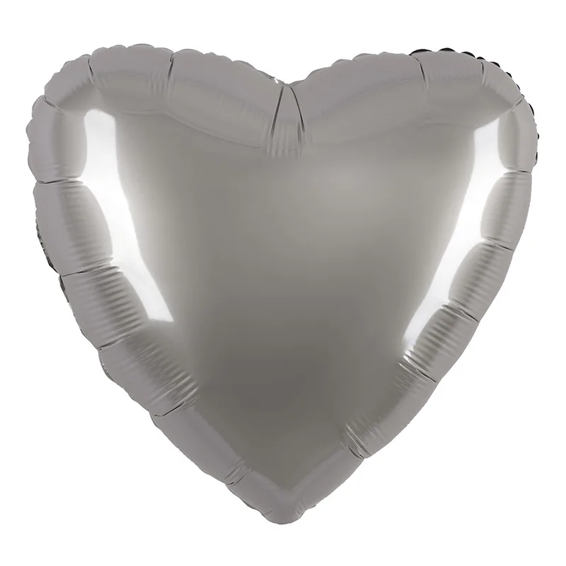 И 18"/46см Сердце Лунное серебро, матовый/ 1 шт / (Испания)
