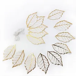 Гирлянда Листья, в золотой окантовке, 3 м.