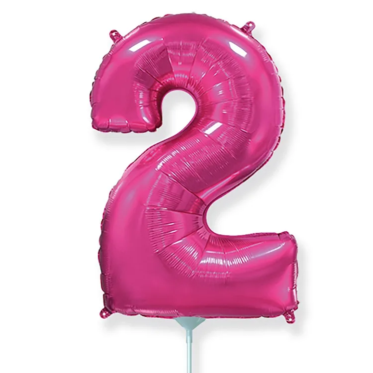 И 16"/41 см  Цифры "2" Fuchsia / 1 шт. / Испания