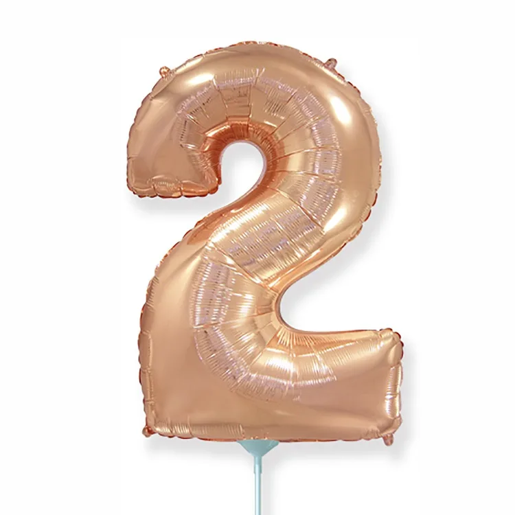 И 16"/41 см  Цифры "2" Rose Gold / 1 шт. / Испания
