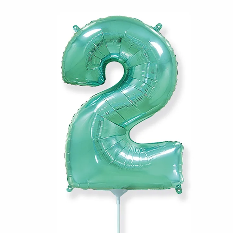 И 16"/41 см  Цифры "2" Turquoise / 1 шт. / Испания