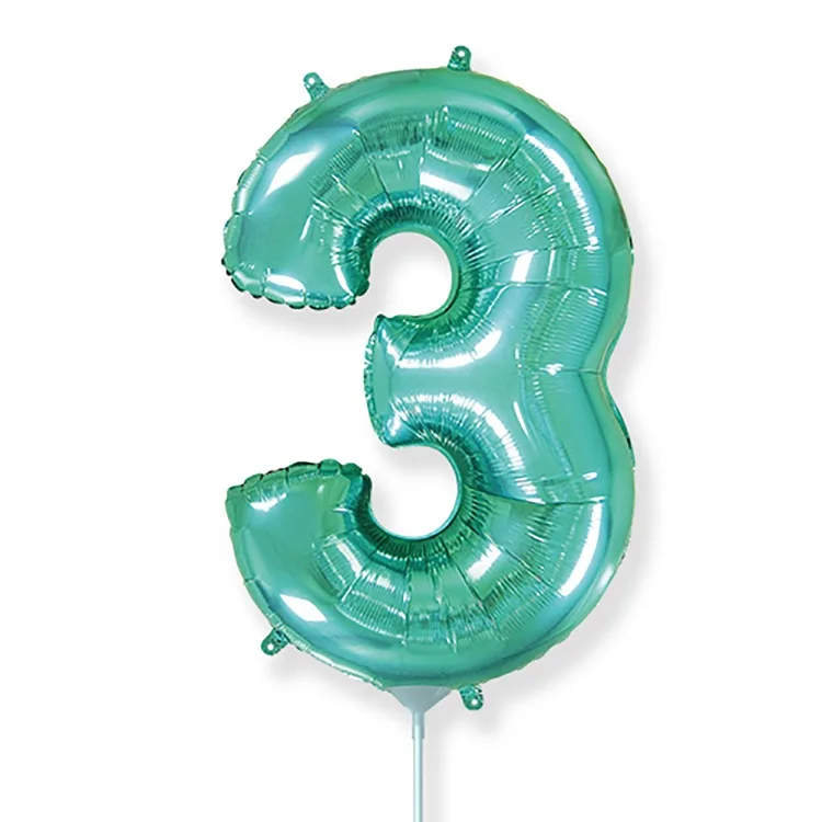 И 16"/41 см  Цифры "3" Turquoise / 1 шт. / Испания