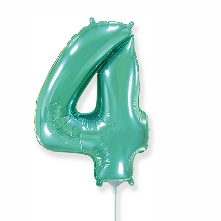 И 16"/41 см  Цифры "4" Turquoise / 1 шт. / Испания