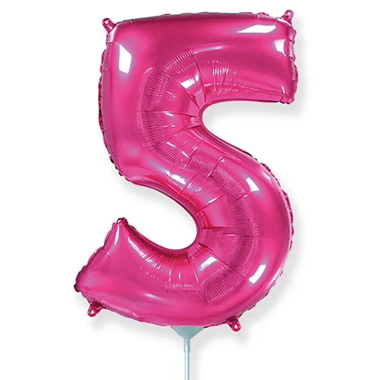 И 16"/41 см  Цифры "5" Fuchsia / 1 шт. / Испания