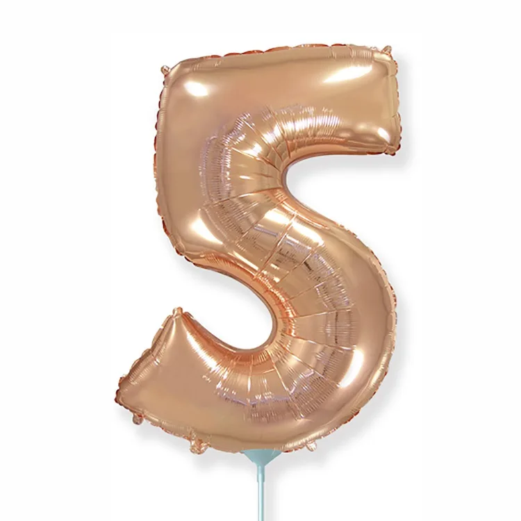 И 16"/41 см  Цифры "5" Rose Gold / 1 шт. / Испания