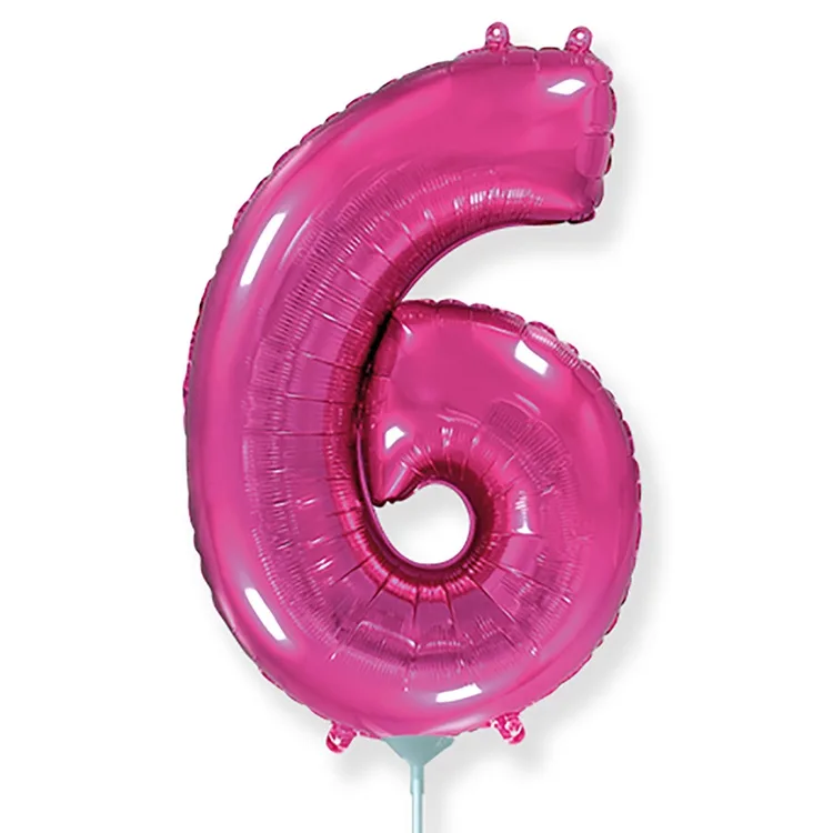 И 16"/41 см  Цифры "6" Fuchsia / 1 шт. / Испания