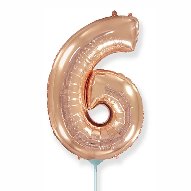 И 16"/41 см  Цифры "6" Rose Gold / 1 шт. / Испания