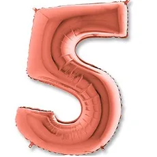 G 40"/102см Цифра "5", Розовое Золото, 1 шт. (Италия)