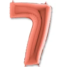 G 40"/102см Цифра "7", Розовое Золото, 1 шт. (Италия)