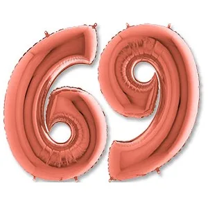 G 40"/102см Цифра "9", Розовое Золото, 1 шт. (Италия)