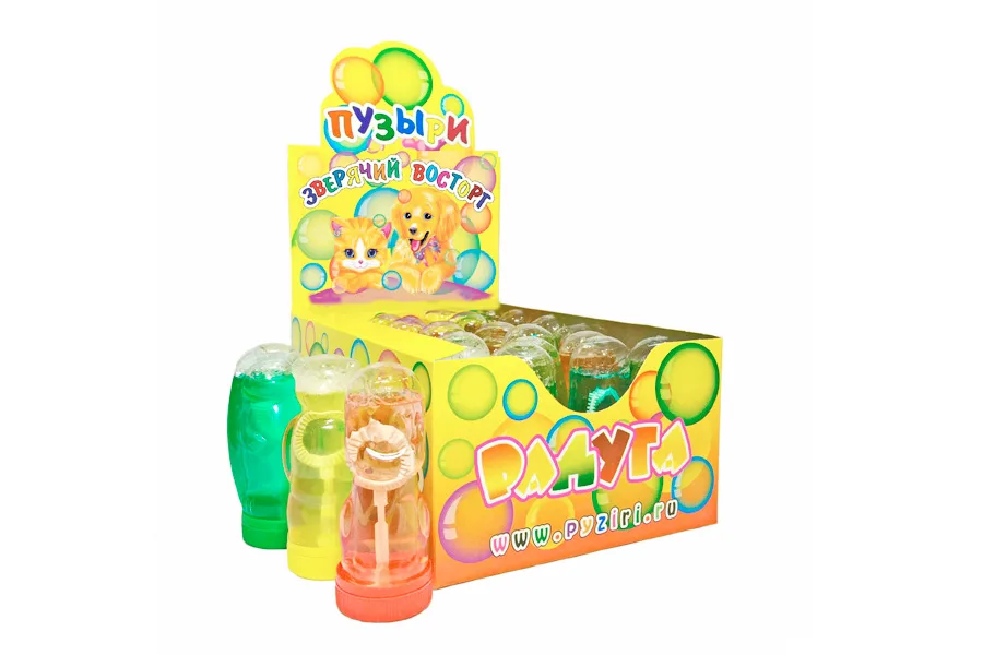 Мыльные пузыри "Зверята" (уп. 30 шт.)