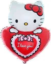 И 41 Хелло Китти сердечко с бантом / 1 шт / (Испания)